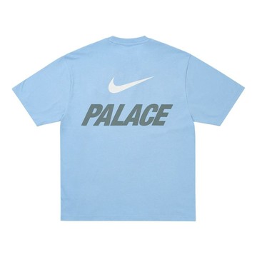 NIKE X PALACE FONT SWOOSH T-SHIRT SKY BLUE