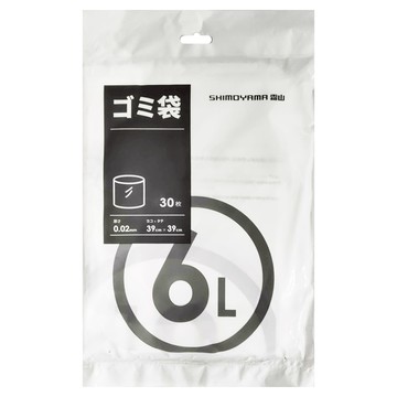 霜山 抽取式加厚款平口垃圾袋/廚餘袋 6L 加厚材質不易破 平口設計適用多種垃圾桶  30個  1袋