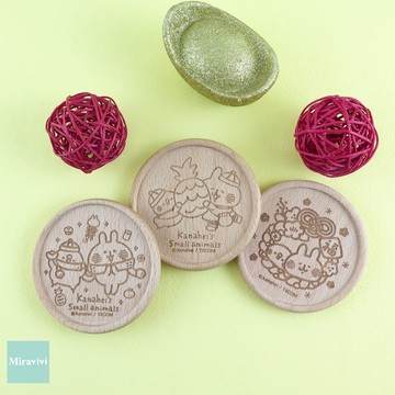 Kanahei卡娜赫拉的小動物 新年木杯墊(圓形)