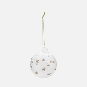 克萊歐玻璃圓形吊飾8cm 星紋金