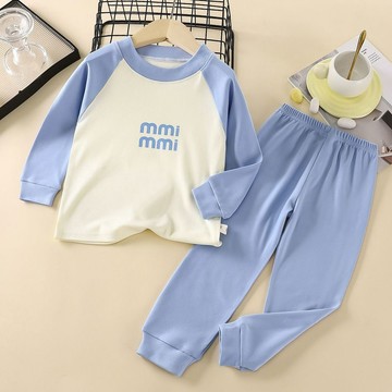 兒童長袖睡衣 兒童家居服 男童睡衣 女童睡衣 可愛睡衣 秋冬睡衣 兒童睡衣秋冬女童秋衣秋褲套裝中大童男童家居服套裝春秋款