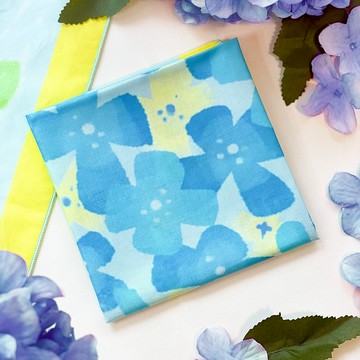 繡球花大尺寸手帕 藍色