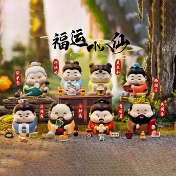 桌面裝飾✨神明公仔擺件 媽祖財神月老 小神仙擺設 求福祈福招福 古風福運小八仙公仔手辦桌面車載擺件送同學驚喜生日禮物