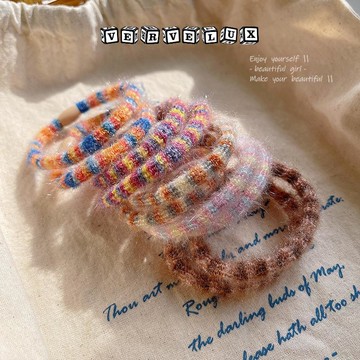 三件立減29🔥臺灣出貨🔥可開發票✅2026年秋冬毛絨髮圈頭繩氣質高彈力耐用頭飾發繩皮套扎頭髮橡皮筋