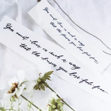 英文字句語錄西洋書法戀愛自由剌青紋身貼紙約會加油戀人可愛文青