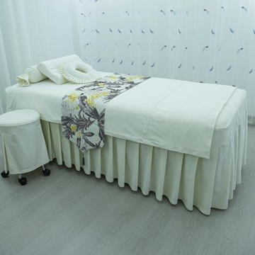 云創藝美容床罩四件套灰色美容院美容床輕奢純色按摩床品