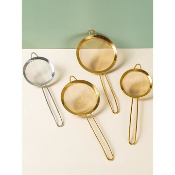 豆漿過濾網超細漏勺家用廚房過濾器網面粉篩大號不銹鋼蛋清分離器