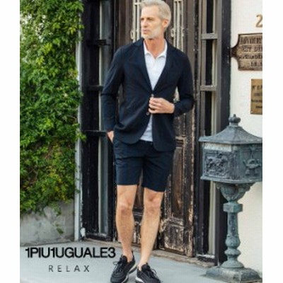柔らかな質感の Relax 1piu1uguale3 メンズブランド セットアップ メンズ ピンストライプロゴジャケット ハーフパンツセット ウノピゥウノウグァーレトレ Relax 1piu1uguale3 セットアップ スーツ フォーマル Nediella Com Br
