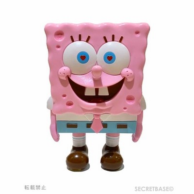 スポンジボブ SPONGEBOB FULL COLOR PINK with Heart eye Ver. シークレットベース SECRETBASE  TOKYO 原宿 | LINEショッピング