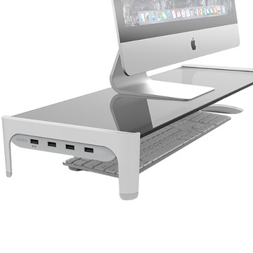 POWERRIDER N1 多功能HUB螢幕增高支架，白色