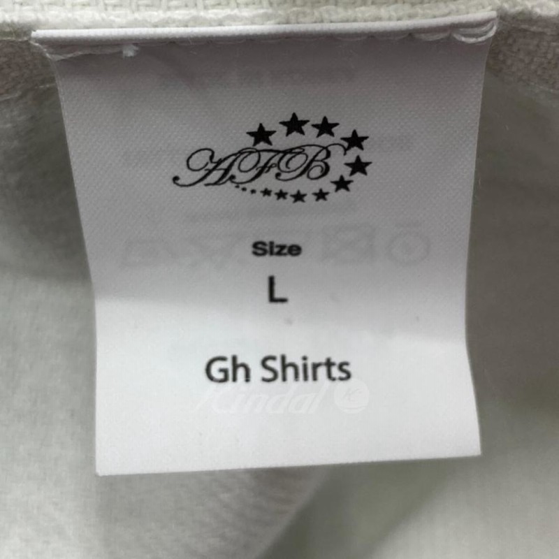 AFB 「GH SHIRTS」 フォトプリントカットオフシャツ ホワイト サイズ  