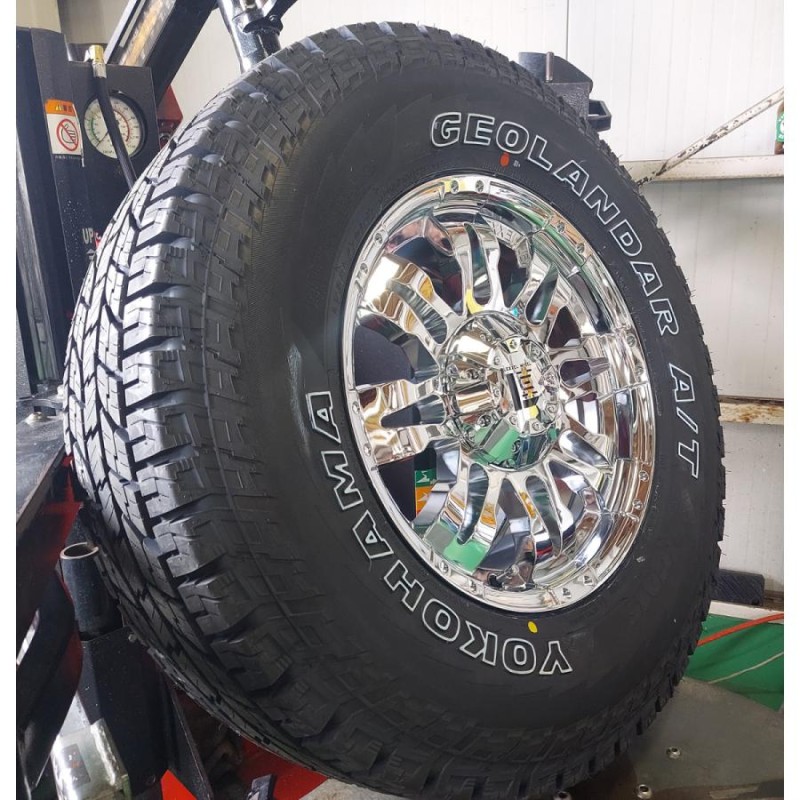 ハイラックス サーフ プラド FJクルーザー H3 タイヤホイール4本セット 17インチ ヨコハマ ジオランダー AT G015 265/70R17  285/70R17 265/65R17 | LINEショッピング