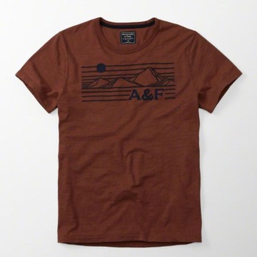 af a&f Abercrombie & Fitch 短袖 T恤 酒紅色 0050