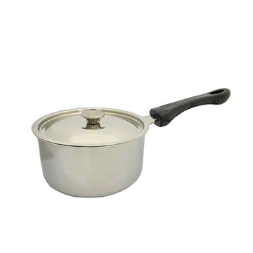 派樂廚房嚴選精品鍋具 304不鏽鋼雪平鍋/單把18cm萬用湯鍋 鍋底鍋蓋加厚設計更耐用 適瓦斯爐 露營炭火爐 電爐電磁爐IH爐