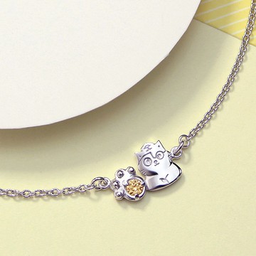 經典黃阿瑪系列-療癒肉球純銀手鍊