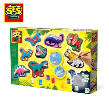 SES DIY創意石膏彩繪 幻想恐龍 Glow in the Dark  #01292  1盒