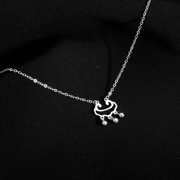 925純銀平安鎖項鏈女年新款如意長命鎖骨吊墜小眾設計感