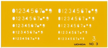 日本 UCHIDA 內田 英文數字定規 /片 No.1 No.2 No.3 No.5【APP滿額下單10%點數(單一帳號最高5000點)】1/31止