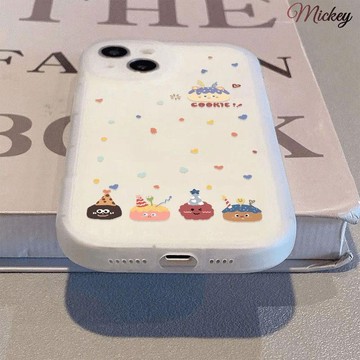 一排小蛋糕適用蘋果16PROMAX手機殼iPhone15可愛14防摔13軟殼12
