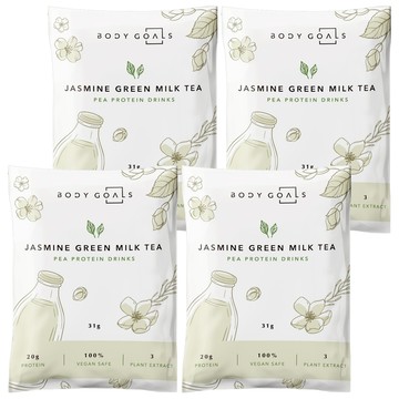 Body Goals 豌豆蛋白飲 茉莉奶綠 含20g蛋白質 100%純素  31g  4包