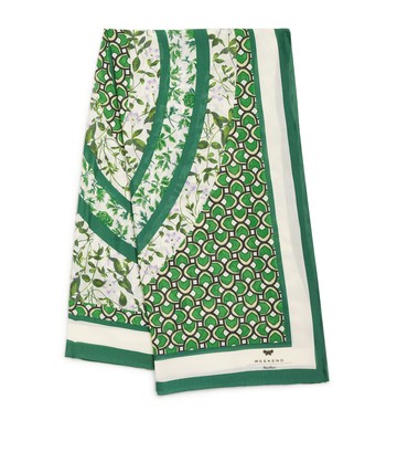 Weekend Max Mara Modal-Silk Patterned Stole Scarf