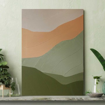 綠色紋理繪畫|極簡主義牆壁藝術|綠色紋理藝術|字段 2