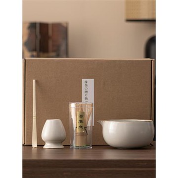抹茶汝窯七件套百本立茶筅立組合點茶抹茶打茶器工具套裝日式創意