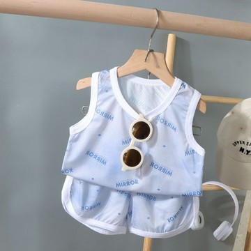 【台灣出貨】夏季背心套裝兒童籃球服運動套裝男孩女童夏季速乾透氣中大童冰絲