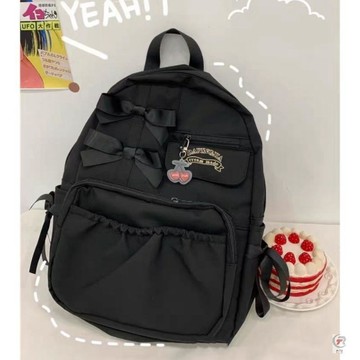 ✨ 卿選好物 ✨日系ins可愛少女蝴蝶結書包女初中學生高中生高顏值奶白色雙肩包