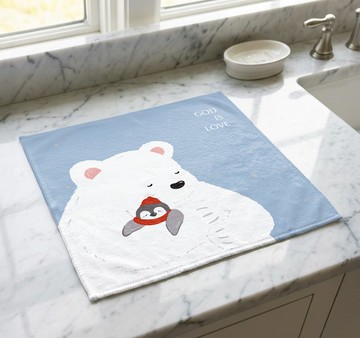 NEW 懷特熊系列方巾-God is Love