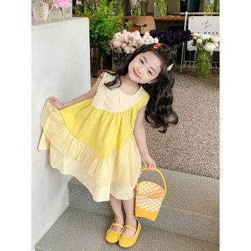 女童連衣裙夏季2026新款網紅兒童夏款大童裙子女孩夏裝洋氣公主裙