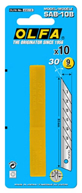 【文具通】OLFA 30度專業細工刀刀片 SAB-10B SAC-1/VP,極致系列Ltd-05等用 10片入 B4010254【領券滿額再折千12/31止】