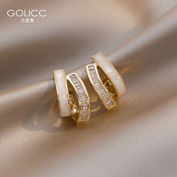 雙層耳釘女夏季簡約韓國耳環純銀耳針高級感耳環耳飾2021年新款潮