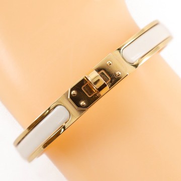 【日本直送】愛馬仕 HERMES Mini Cliquet H 迷你凱莉手鐲 鍍金×琺瑯 SP0204 約 26.9g 女仕【二手】