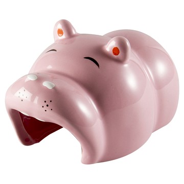 PetBest 陶瓷河馬造型窩  河馬 粉色  1個