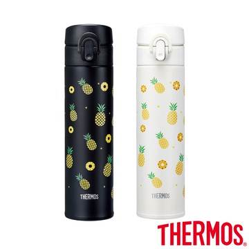 【THERMOS膳魔師】超輕量彈蓋真空保溫瓶400ml-台灣水果系列(JNI-402PA)