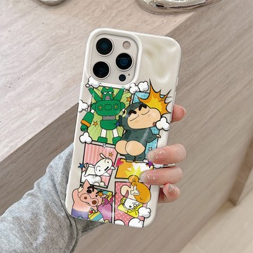 扭屁股小新 適用蘋果17ProMax 16 15 14 13 12 11 iPhone隕石殼 大孔鏡頭全包防摔軟殼