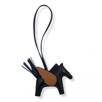 HERMES 愛馬仕 Rodeo PM Pegase 小飛馬吊飾(黑色 Noir x 金棕 Gold x 午夜藍 Bleu Nuit)