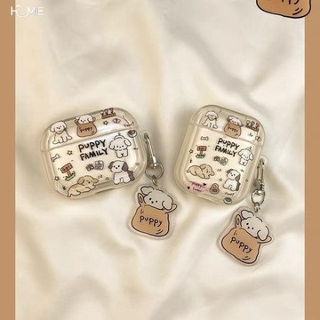 新款耳機殼.ins風可愛小狗airpodspro2保護套適用蘋果3代無線藍牙耳機殼1/2代