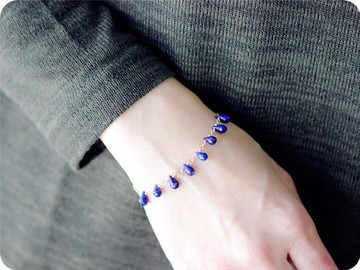 Drop 青金石手鍊 祝你好運 好運 UP！十二月生日石