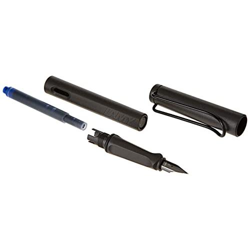 Lamy サファリ 万年筆 (17F) アンバー   ブラック インクカートリッジ (1203886)