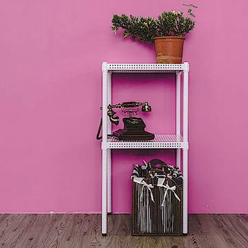 dayneeds 沖孔 45x45x90cm二層收納架(烤漆白) 層架/置物架/儲藏架