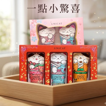 【UNICAT 變臉貓】人氣禮物｜萌貓護手霜禮盒組(招財貓3入+花漾貓2入)生日禮物 禮盒 禮盒