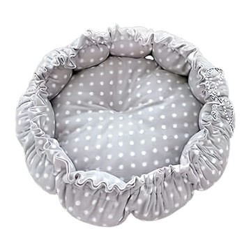 南瓜窩 M 淺灰波點 貓窩 狗窩 舒適保暖 抽繩設計  1個