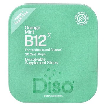 Diso, B12，橙子薄荷味，30 片口腔膜劑