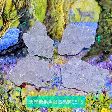 天堂糖果魚眼石晶簇0515-16~18 Apophyllite ~適合珠寶金工設計搭配/冥想/水晶排列用