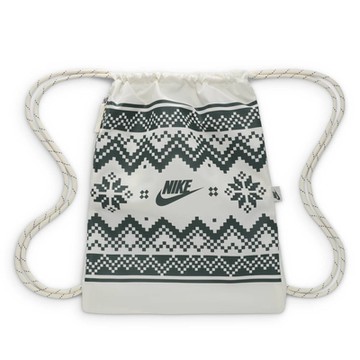 NIKE 耐吉 束口袋-米綠色 HERITGE DRAWSTRNG-FAIR ISLE-FZ7287133