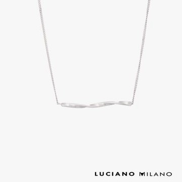LUCIANO MILANO 流韻之鍊 純銀項鍊(白K色)