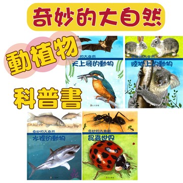 【手上拿書】 奇妙的大自然：昆蟲世界/天上飛的動物/水裡的動物/陸地上的動物 上人 科普書 動植物 百科 陸地 動物 插