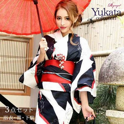 新品未使用　Ryuyu 浴衣セット　帯板付き r400